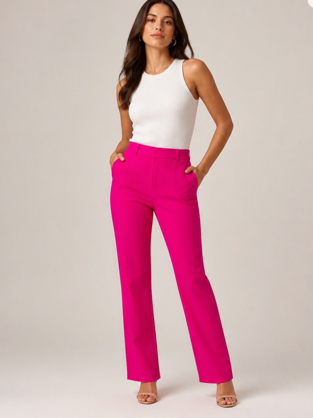 RAFAELLA Women's Bright Pink Tailored Pants size 4-New with Tags